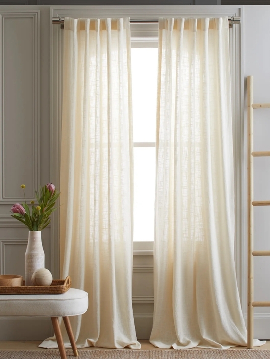 Quince Other - Quince Cotton Sheer Curtain Set (Set of 2)